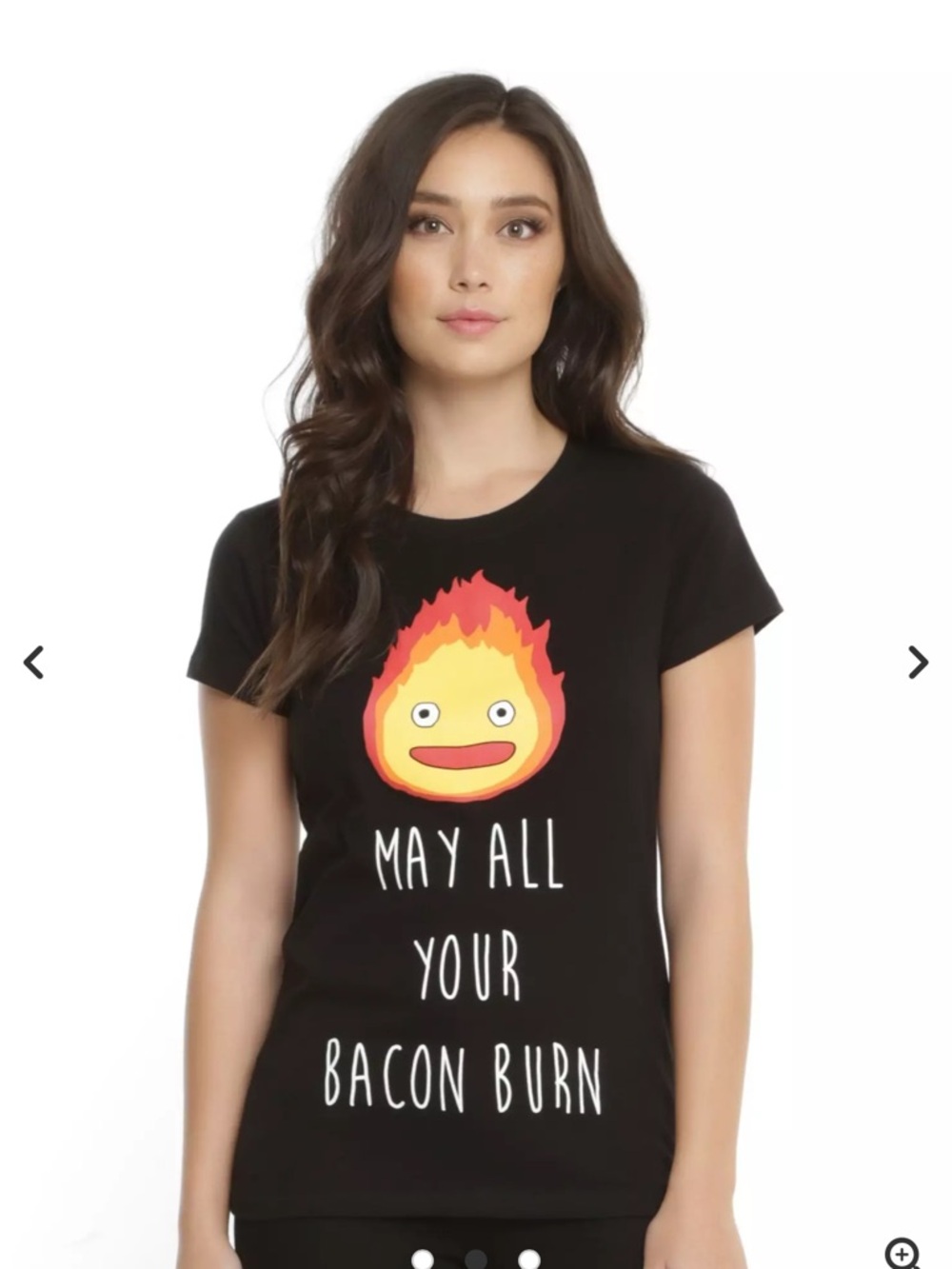 Her Universe Howl’s Moving Castle Black Tee with Calcifer Studio Ghibli shirt